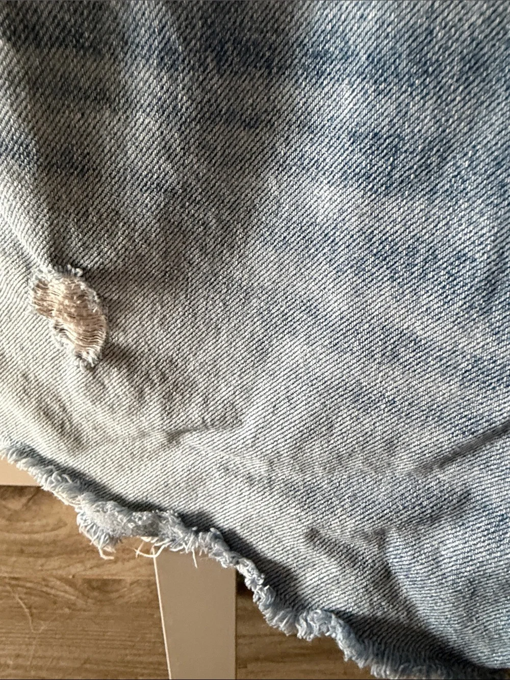 Light Blue Distressed Denim Short- Hudson overalls!!!